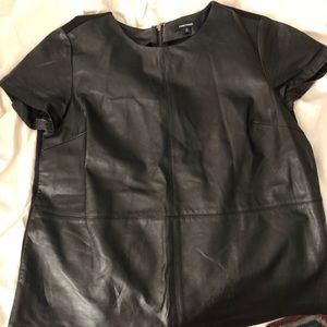 Urban Outfitters Black Leather Tee Medium
